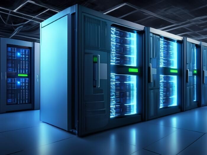 An AI generated image of a data center